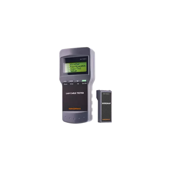 NIKOMAX Kábel teszter LCD kijelzővel, UTP/STP, RJ45 NMC-TED300 | pcx.hu