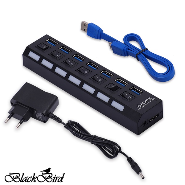 Szín: 7 port 120cm - 4/7 portos USB hub 3.0 nagy sebességű több USB elosztó  USB